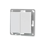 Gira 242203 Funk Wandsender Batterielos, 2fach System 55 Reinweiß