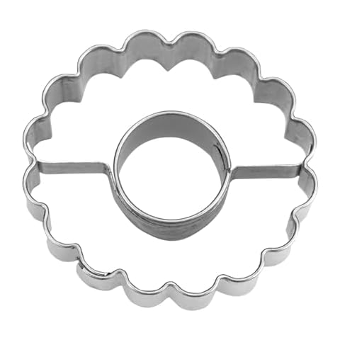Staedter Linzer Cookie Cutter Ring in Ring Diameter 4 cm Height 1.5 cm Wavy Cover