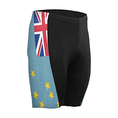 Tuvalu Flag Men's Bike Shorts Padded Cycling Bicycle Biking Shorts Tight Multicolor