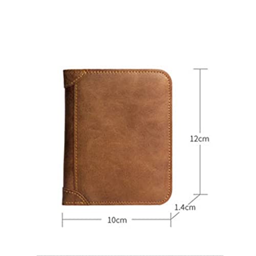 Men's Wallet Vintage Leather Money Clip Money Clip Hand Hold Bag，D-12 * 1.1 * 10cm2
