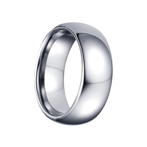 AOKWAWALIY 3pcs Mens Ring Rings for Men Men's Rings Fashion Finger Ring Tungsten Rings Silver