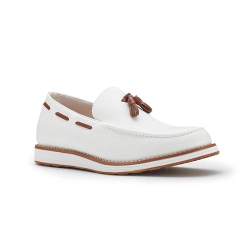 Image of Ferro Aldo Men's Premium Moc Toe Loafers | Casual & Dress Styles with Tassels & Horsebit Buckles