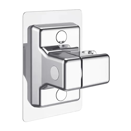 1 soporte para alcachofa de ducha plateado, accesorio de ducha sin perforación, soporte de repuesto para cabezal de ducha ajustable