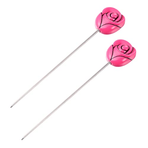 Cabilock Stainless Steel Cake Tester Needle Decorative Rose Head Design for Baking Biscuit Testing Tool