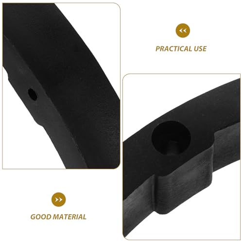 Soportes para altavoces de coche contra vibraciones, espaciador plano negro acolchado 7