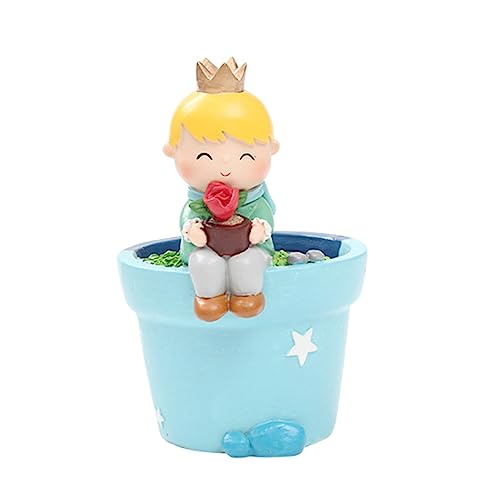 HANABASS 1個 レジンクラフト パラデムジェのインテリア デスクトップトッパー サボテンポット ミニポット ガーデンプランター セラミックプランター かわいいプランターポット LEDロータス