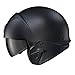 ScorpionEXO Covert 2 Open Face 3/4 Full Mode Motorcycle Helmet Bluetooth Ready Speaker Pockets Interchangeable Mouth Cover DOT Approved Solid (Matte Black - 2X)
