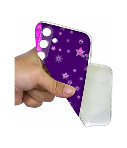 Image of Amazon Brand- Solimo Sparkling Stars Printed Silicon Soft TPU Back Case Cover Compatible for Samsung Galaxy M35 5G