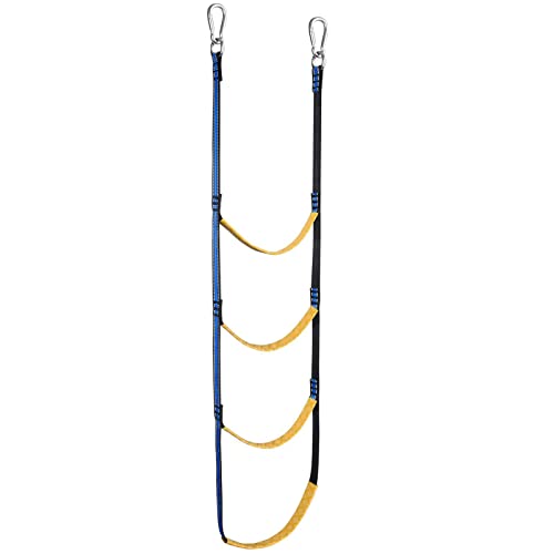 Escalera de cuerda marina – Escalera de cuerda de barco de 4 escalones, escalera portátil de cuerda para barco, taburete de seguridad de cuerda trenzada, escalera auxiliar de cuerda para barco