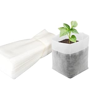 Large Non-Woven Nursery Bags for Plants,25PCS (13.2″x15″) Fabric Planters Grow Bags,Seedlings Grow Bag for Planting,Gardening Transplanted Home Gardening Supply