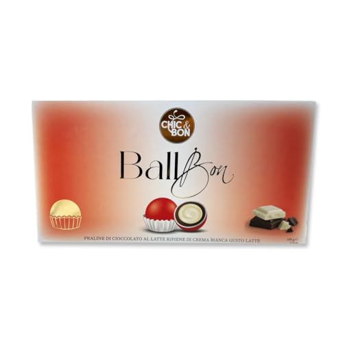 Buratti Confetti con pirottini Ball Bon Nuance Rosso 500g - BURS050 confetto pralina di cioccolato al latte ricoperte di zucchero colorato