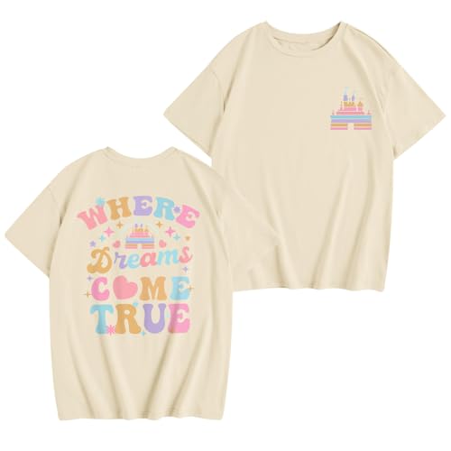 Magic Kingdom Shirts for Girls Kids Cute Magical Castle Graphic Tees Holiday Vacation Trip Tshirt Short Sleeve Tops