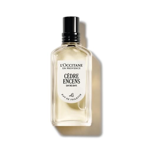 L'OCCITANE - Eau de Toilette Cèdre Encens (anciennement Eau des Baux) - 50 ml - Notes épicées, boisées et ambrées - Fabriqué en France