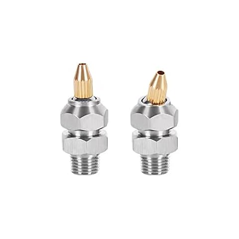 PGFUN 2 Pcs 1/8" PT x 10/30/50mm Coolant Pipe with Brass Cap Adjustable 304 Stainless Steel Screw-in Coolant Nozzle High-Pressure Water Oil Cooling Tube for Lathe, Milling, CNC Machine (15mm) Cover