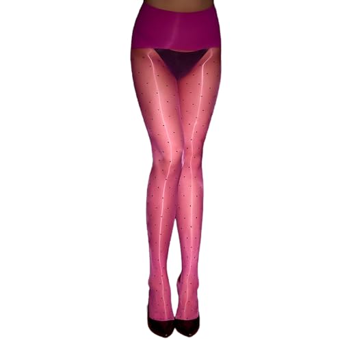 LESOYA Women's Sexy Mid Rise 1D Seamless Pantyhose Shiny Glossy Nylon Sheer Stockings Silky Glitter Tights