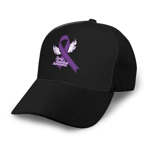 I Wear Purple for Drug Overdose Awareness Unisex Classic Adjustable Curved Brim Baseball Cap, Trucker Hat