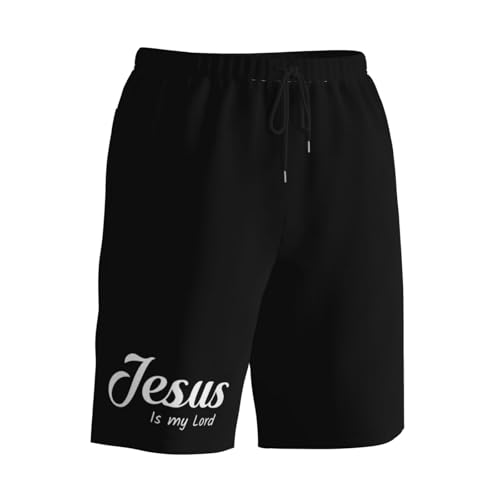 Jesus is Lord Men's Quick-Dry Board Shorts 7" - Swim Trunks Summer Hawaii Beach2