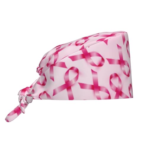 Image of Working Cap Scrub Cap with Sweatband Adjustable Unisex Women Tie Back Hat Nurse Surgical Caps