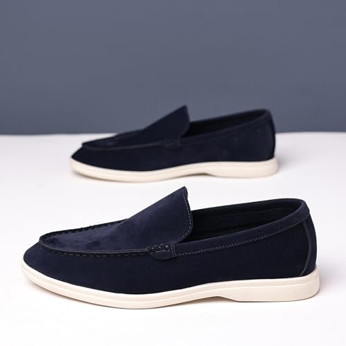 Suede Loafers for Men Slip-On Casual Dress Shoes Lightweight Walking Moccasins with Comfort Sole for Office Work Daily Travel Shoes4