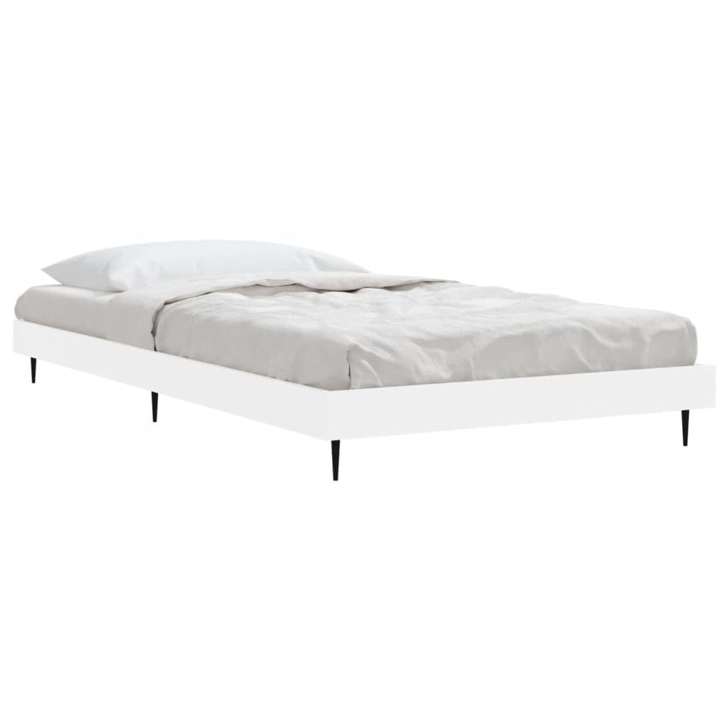 Hothingwell Rama łóżka bez materaca biała 90x200 cm Drewno Ingenierie