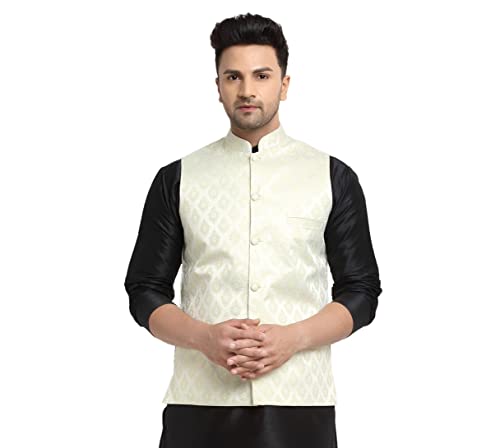 Image of ABH LIFESTYLE Men's Jacquard Nehru Jacket.