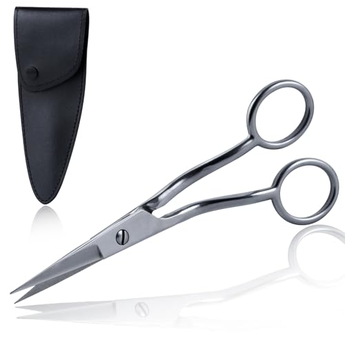 SPEEDWOX Applique Scissors Without Duck Bill Curved Embroidery Scissors 6" Bent Handle Curved Embroidery Scissors for Art Crafting