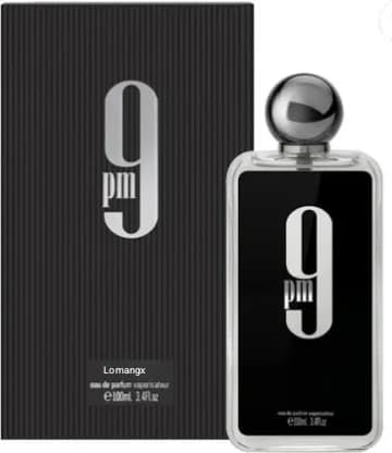 Image of Long lasting Lomangx 9PM Eau De Parfum for Men, Sweet Spicy Vanilla Fragrance, Liquid, 100ml