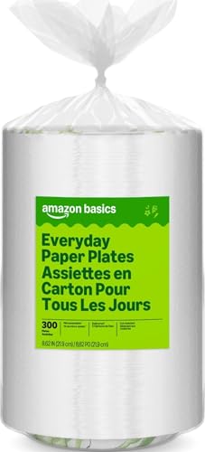 Amazon Basics Everyday Paper Plates, 8.62 Inch...