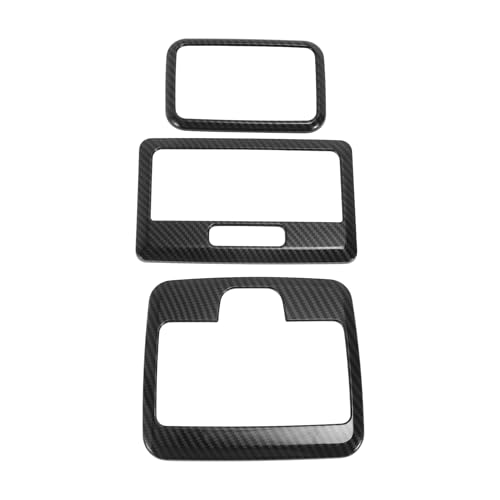 VekAuto Suzukiに対応 スペーシアカスタム2024-2025用ライトトリムベゼルフロントロウリアロウランプベゼルライトカバーデコレーションカーボンファイバー ブラック 3個