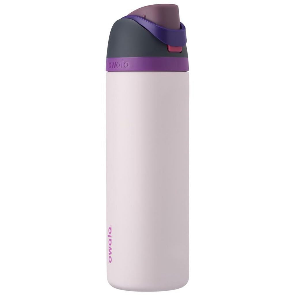 Owala FreeSip botella agua acero inoxidable con pajita, 710 ml - Botella térmica a prueba de fugas para el deporte y los viajes, sin BPA, Iced Breeze — view 9