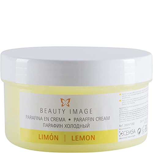 Parafina para Manos y Pies - Parafina en Crema para Pieles Sensibles al Calor - Tratamiento Ideal Codos y Talones - Efecto Sauna Hidratante - 250 ml - 190 gr - Aroma Limón