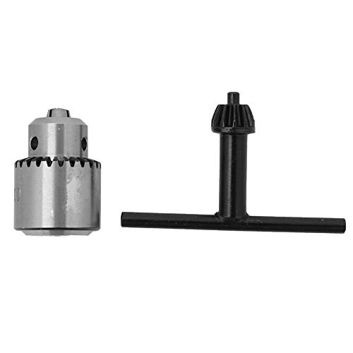 ANKROYU JT0 Portabrocas montado en forma cónica Adaptador de portabrocas con llave de precisión Mini portabrocas de acero inoxidable resistente con llave para herramientas eléctric