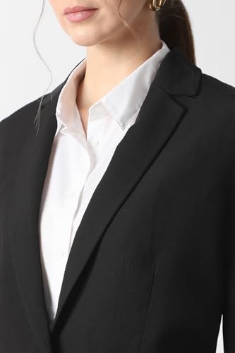 Buy Women Black Solid Blazer at Amazon.in - Image 5