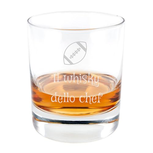 Ocadeau Bicchiere da whisky personalizzato inciso – Bicchiere in cristallo con testo inciso – Idea regalo elegante e originale per uomo