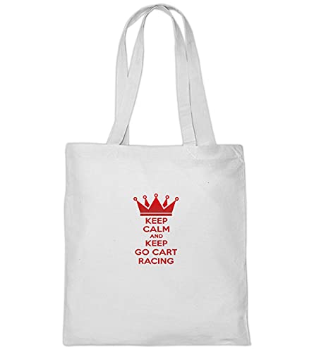 Makoroni - KEEP CALM AND KEEPGO CART RACING - Women's Shoulder Shopping Tote Bag, DesC71