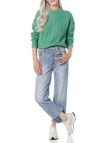 Image of Amazon Essentials Women's Soft-Touch Modern Cable Crewneck Sweater (Available in Plus Size)