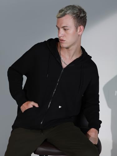 Image of Hubberholme Men Purple Cotton Long Sleeves Regular Hood Sweatshirts HHMSSW23002
