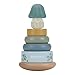 Produktbild Little Dutch 7242 FSC Holz Ring Stapelturm - Forest Friends blau