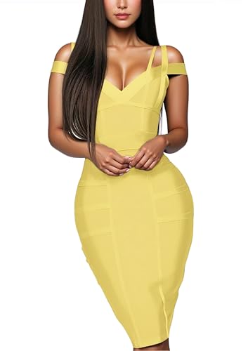 Image of Hybrid & Company Women's Elegant Bandage Dress | Stretch fabric, flattering bodycon fit, elegant silhouette, suitable for cocktail parties, events, and special occasions
