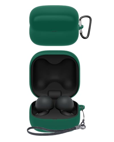 SONY ソニー LinkBuds Open(WF-L910) 用 ケース YAJOJO ワイヤレス イヤーホン 充電ケースカバー カラビナ・キーチェーン付き シリコン保護ケース 落下防止 耐衝撃 防塵 キズ防止 指紋防止 SONY ソニー LinkBud