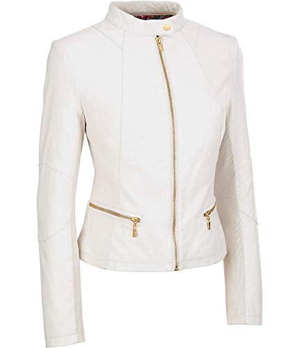 Women's Lambskin Leather Bomber Biker Jacket