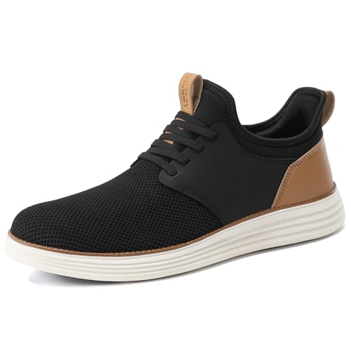 Image of VILOCY Mens Slip On Casual Dress Shoes Hands Free Fashion Sneakers Mesh Tennis Walking Work Shoes Comfortable Breathable Lightweight Non Slip