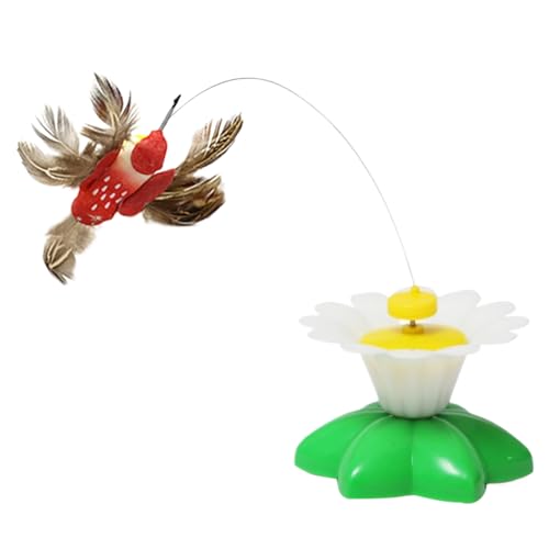 Giocattolo interattivo per gatti – Smart Butterfly Bird Teaser elettrico, girevole a 360° per esercitare la caccia e la noia per gattini e gatti