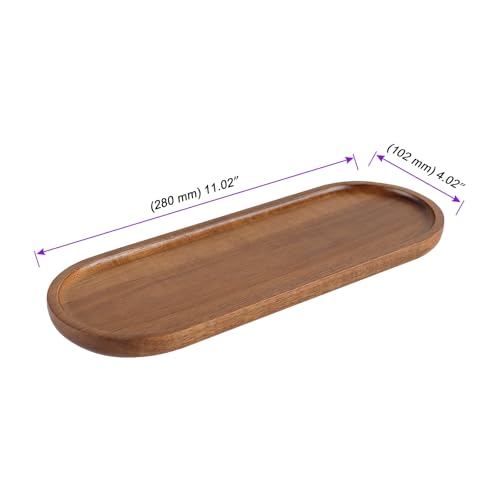 Plateaux de service ovales en bois JOIKIT 4 pièces pour buffet et apéro