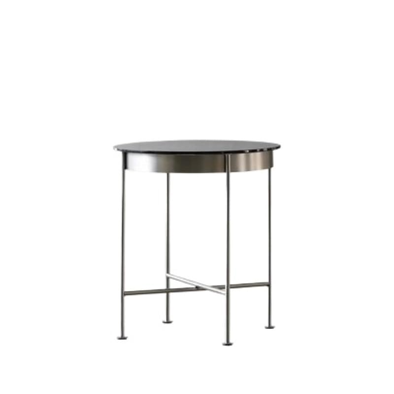 Sofa Nordic Creative Small Apartment Living Room Small Round Table Stainless Steel Glass Coffee Table Combination Sofas for Living Room(45cm Side Table)