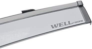 WELLvisors For 2019-Plus Cadillac XT4 Window Visors Black Trim Rain Guards