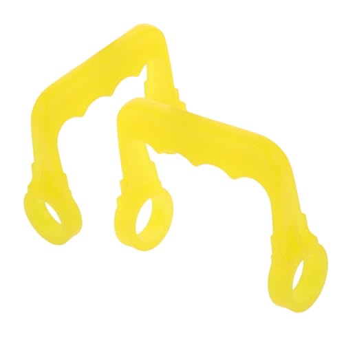 MUCKLILY 2pcs Jack Handle Container Lifting Hook Hydraulic Handle Saving Tool Handle Labor Bottle Jack Accessories Lifting Bracket Rake Handle Replacement High Lift Jacks Plastic Yellow