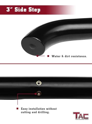 Estribos laterales para Jeep Liberty 2008-2013 negro 69x7x11 pulgadas miniatura 4
