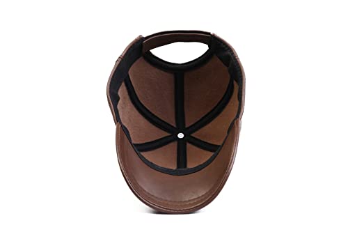 Image of Genuine Leather Unisex Baseball Cap