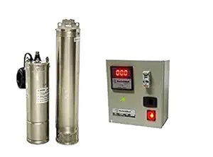 VGuard 1.5 hp Submersible Pump, 12 Stage, Single Phase(NOVA-OT1512) for 100 mm borewell, with Compatible Digital Control Panel/Starter |NOVA-OT1512